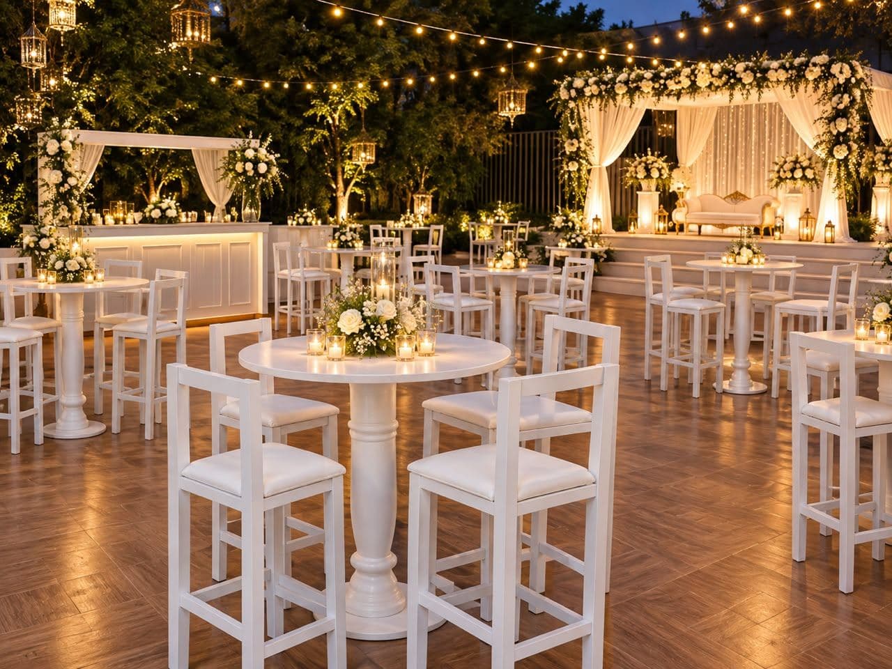 White Cocktail Tables